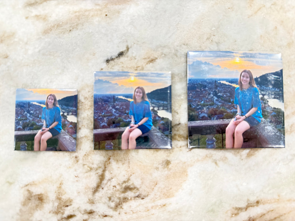 3” Square Personalized Photo Magnet