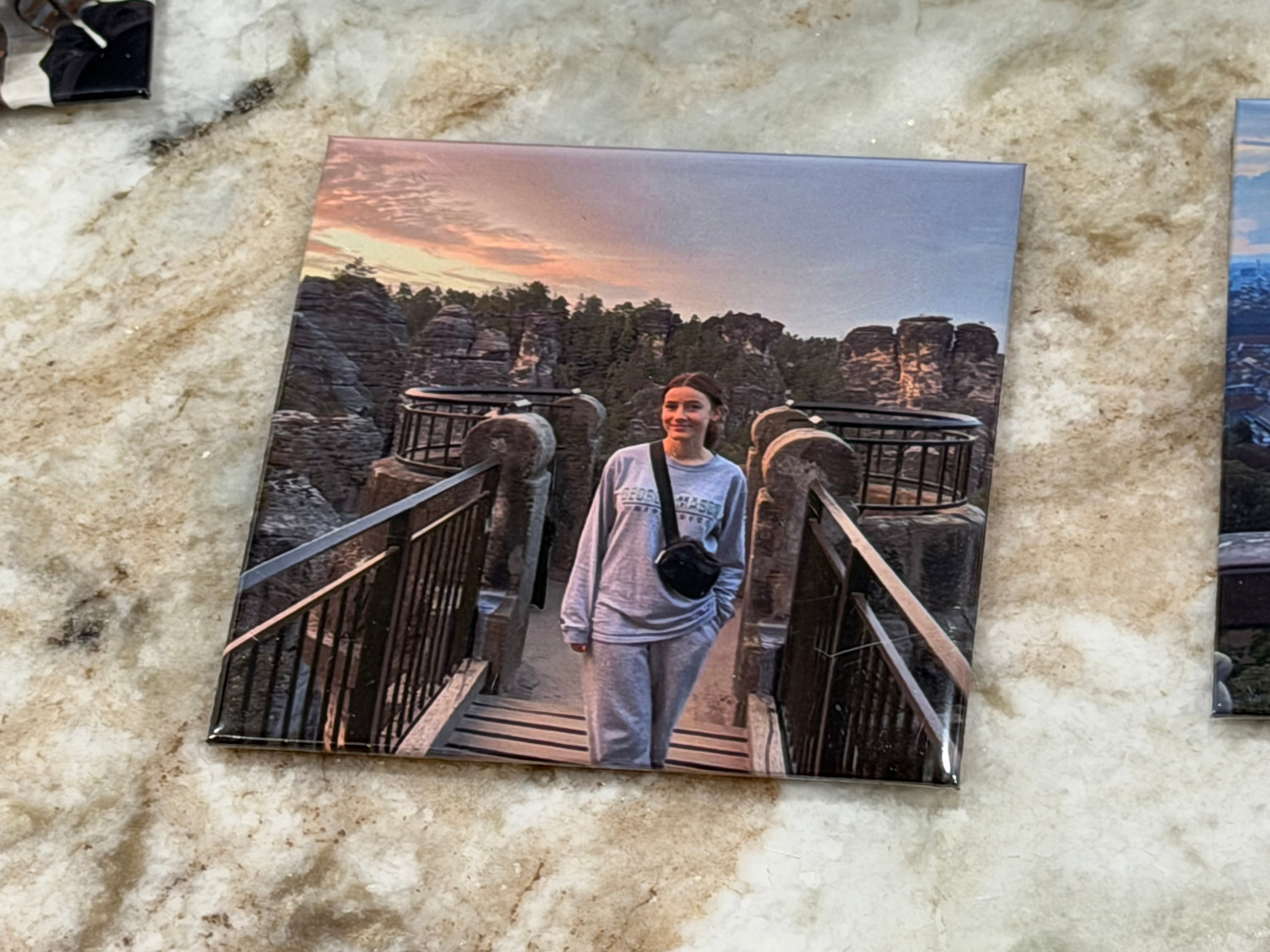 3” Square Personalized Photo Magnet