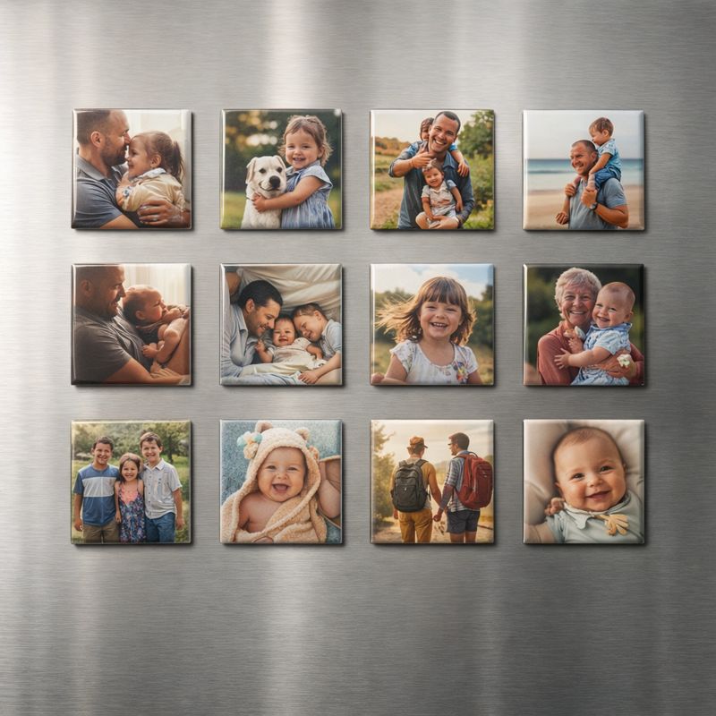 2" Square Personalized Photo Magnet
